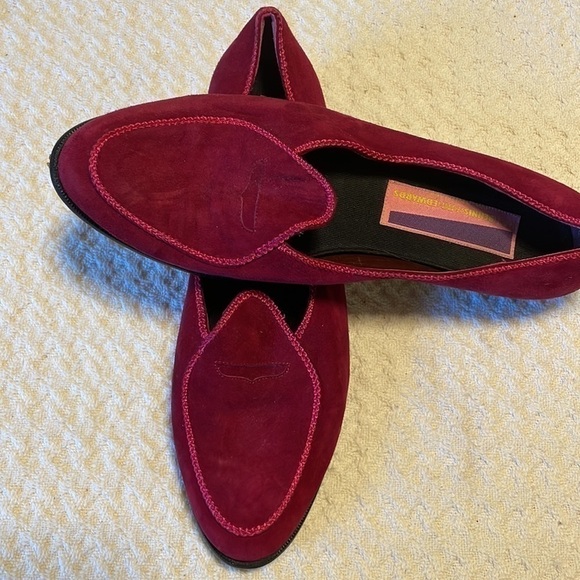 vintage Susan Bennis/Warren Edwards Midinette Magenta Suede Loafer - Picture 2 of 8